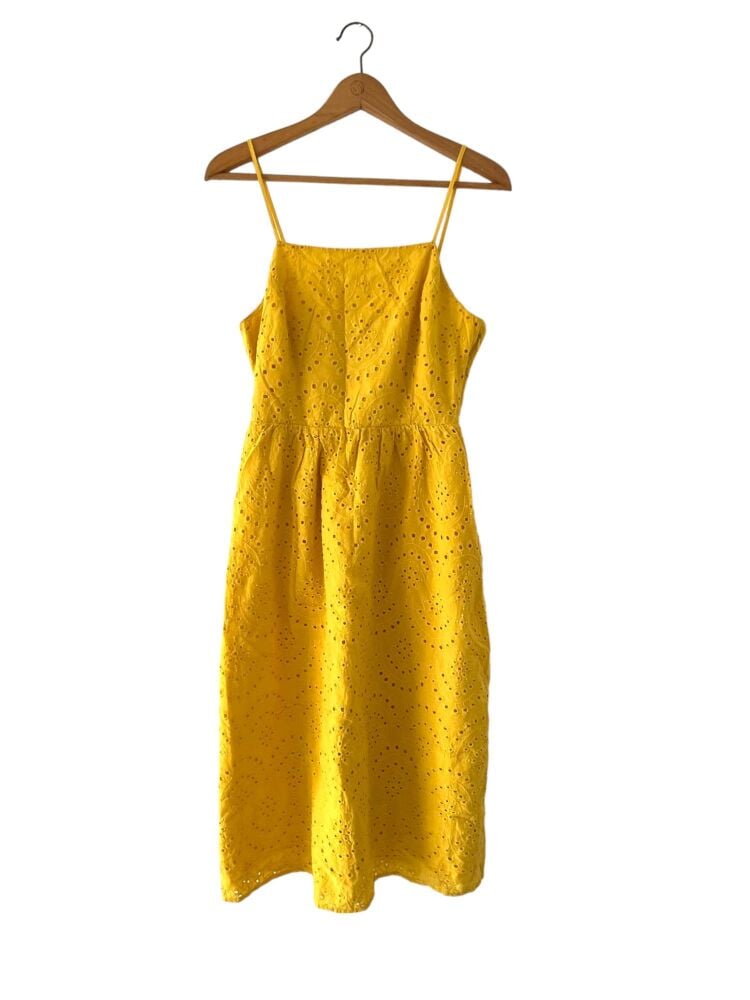 New Look size 12 yellow knee length sun dress