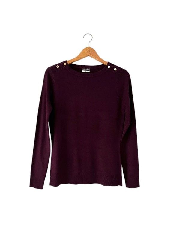 Beloved size S purple thin knit long sleeve jumper