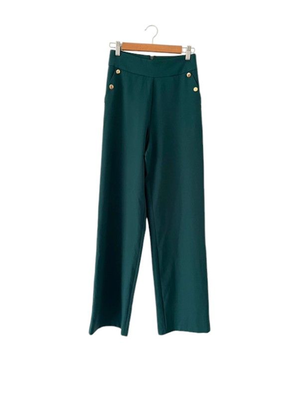 Miss Selfridge size 6 dark green high waisted straight leg trousers