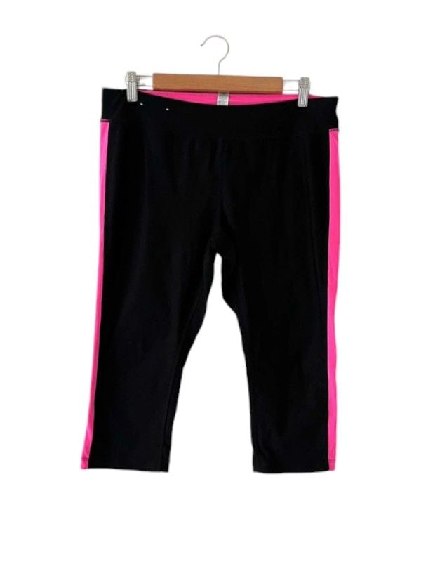 Athletic Works size 16-18 black & pink knee length leggings