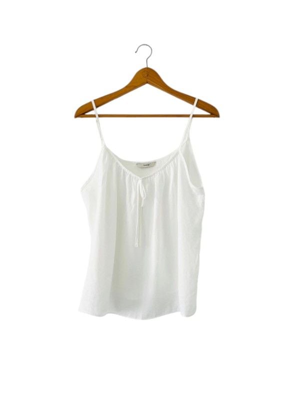 George size 14 white sleeveless summer top