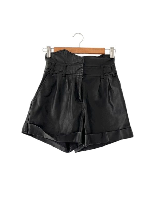 River Island size 8 faux leather high waisted shorts