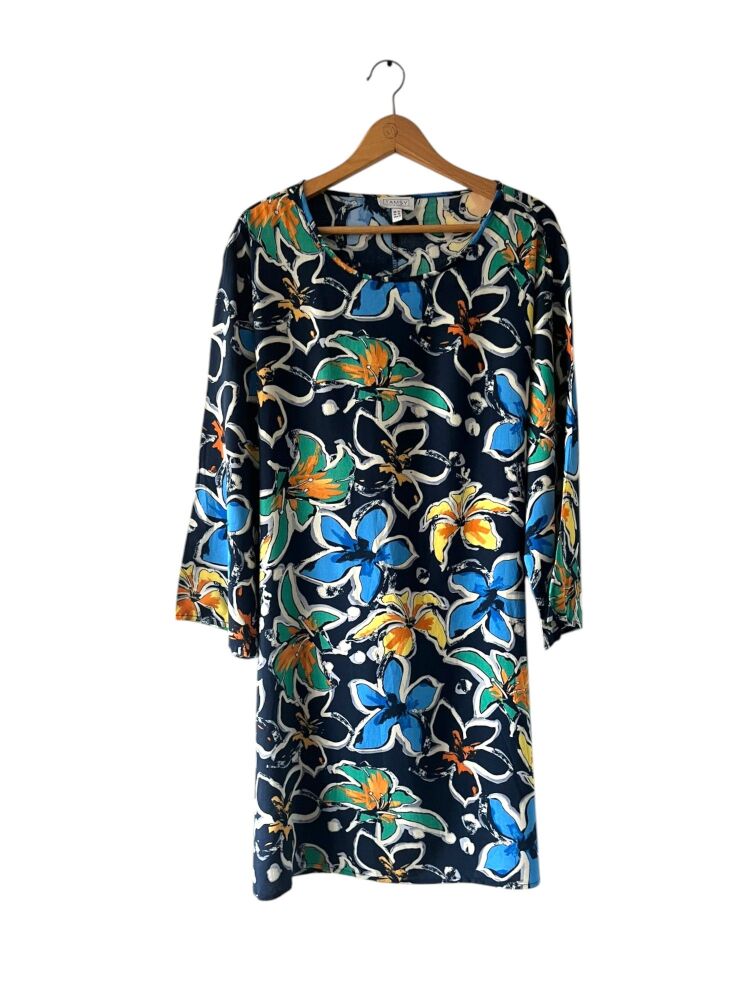 Tamsy Size 20 (USA 18) Floral Print 3/4 Sleeve Dress