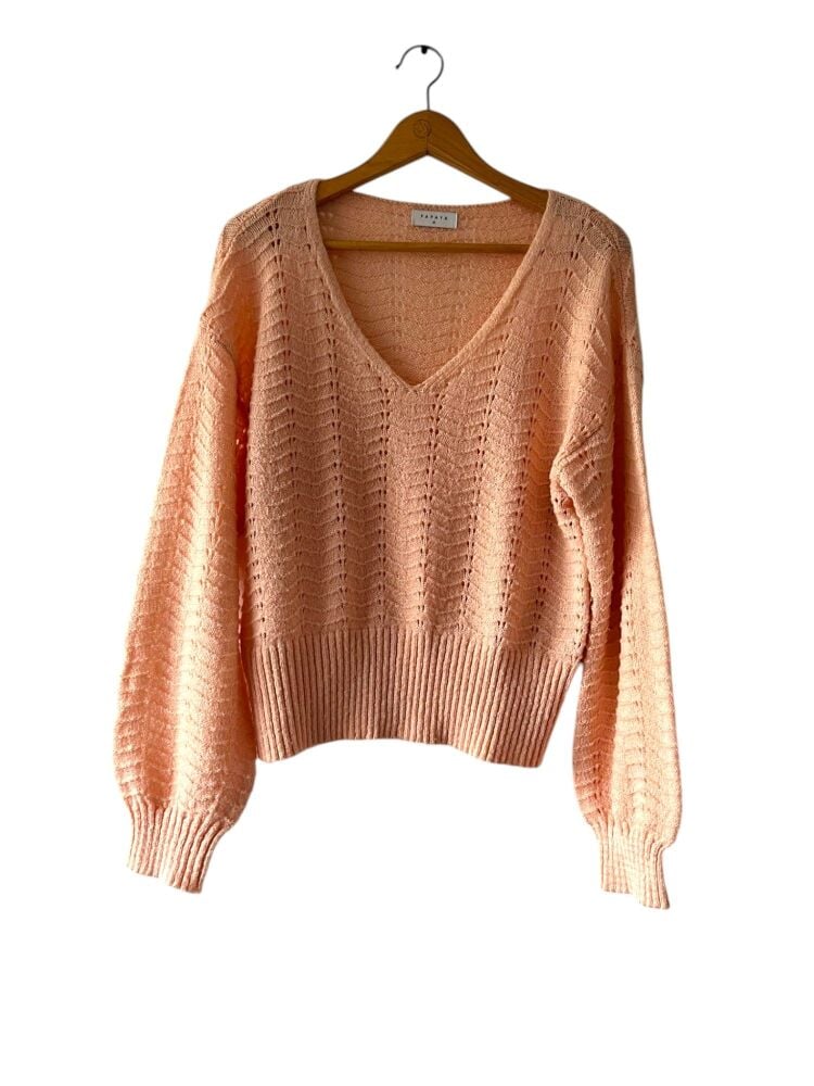 Papaya Size M Peach Long Sleeve Knitted Jumper