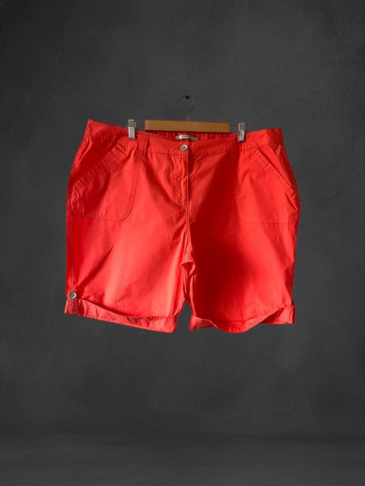 George size 20 orange above knee length high waisted shorts