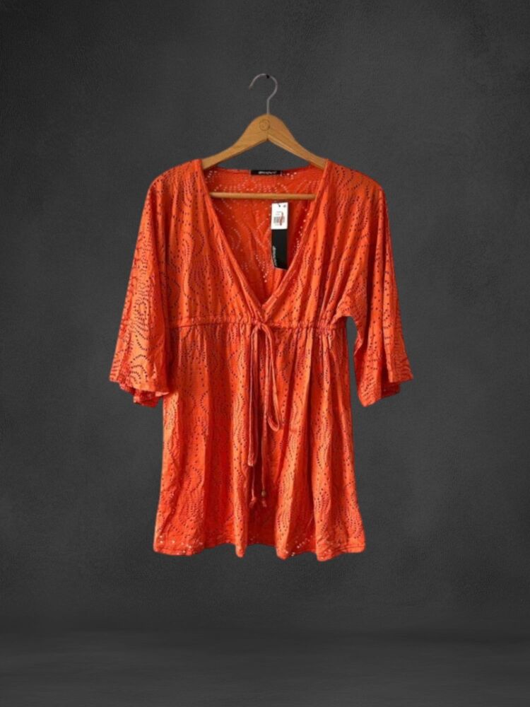 New Atmosphere size 14 orange beach cover top