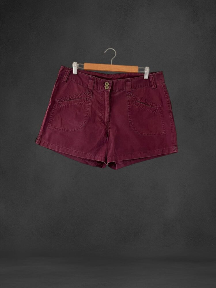 George size 14 burgundy high waisted shorts