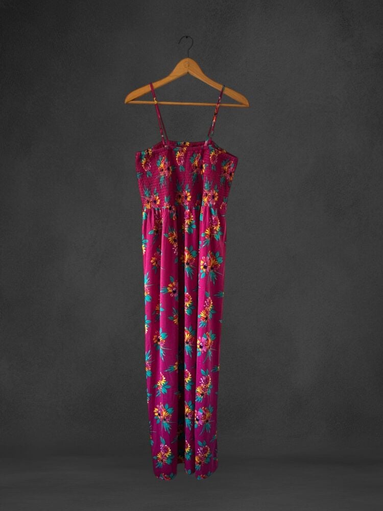 Be You Size 16-18 Magenta Floral Print Sleeveless Maxi Dress