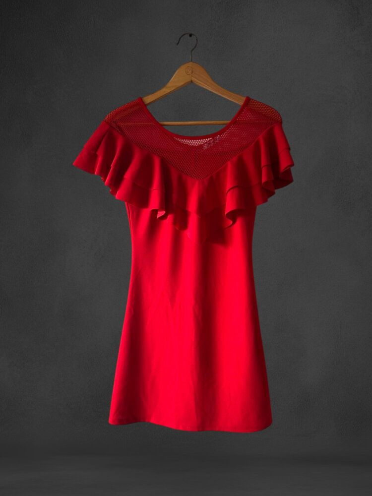 Miss Lady Size 8-10 Red Sleeveless Party Dress