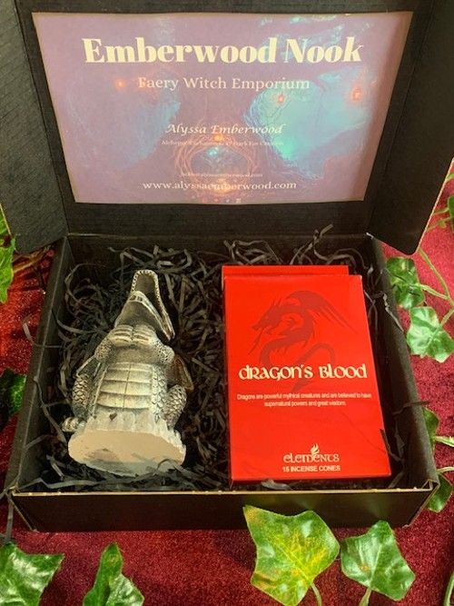 Smoking Dragon Incense Burner Gift Set For Yule