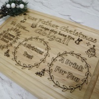 Personalised Pine Christmas Eve Board