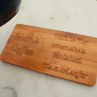 Mum's Bamboo Coffee Board