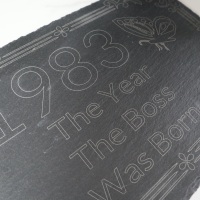 Personalised Year Boss Slate Placemat