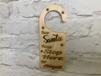 Personalised Christmas Door Hanger Gold