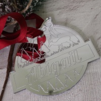 Personalised Christmas Bow Decoration
