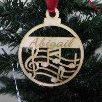 Personalised Music Notes Christmas Decoration