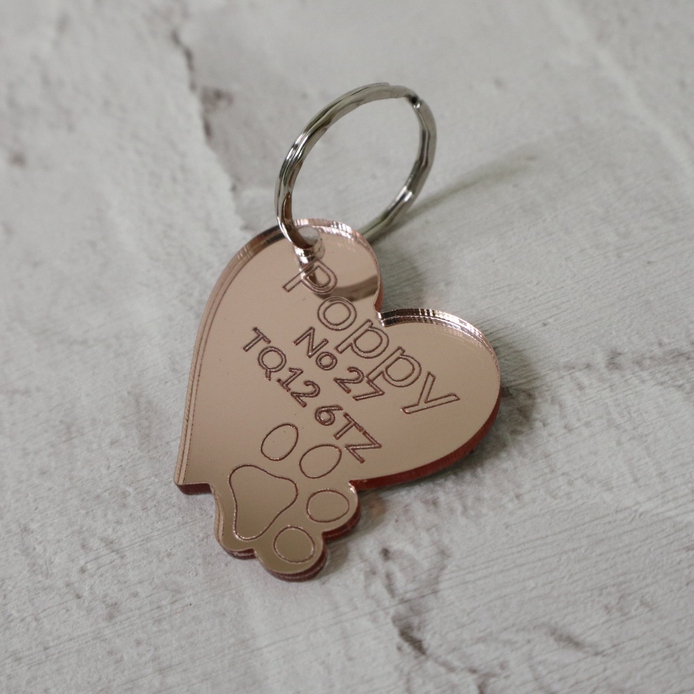 Personalised Heart Shaped Pet ID Tag