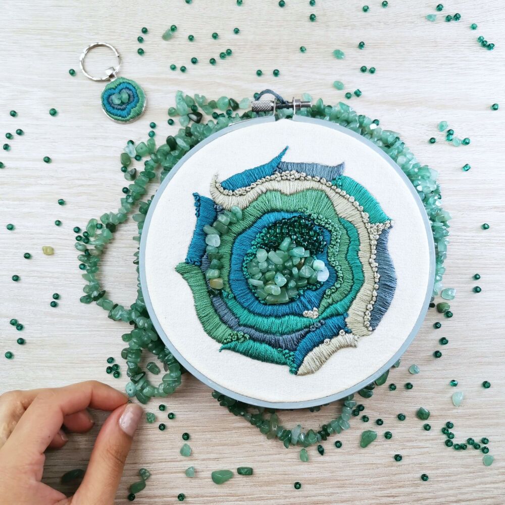 Semi Precious Geode Embroidery Kit