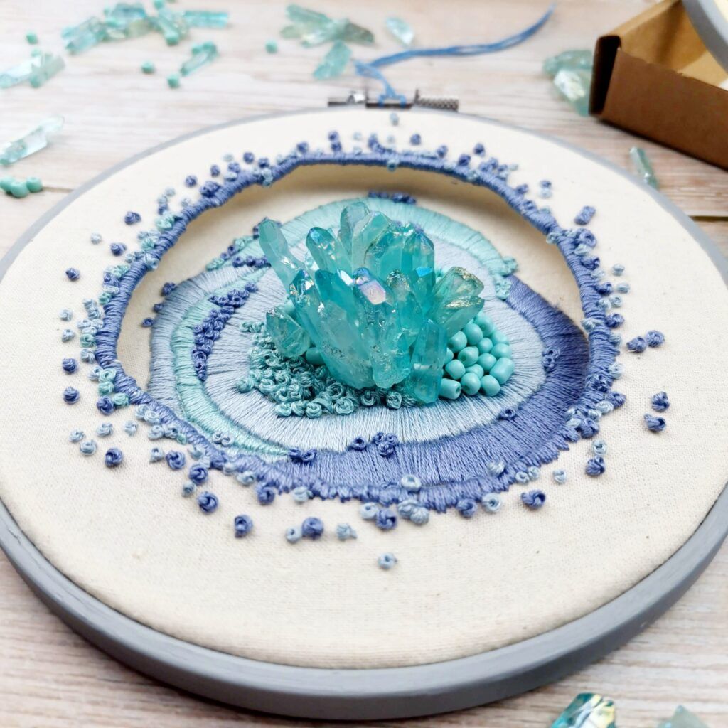 Precious Quartz Crystal Cluster Embroidery Kit