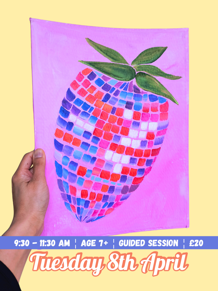 ðŸŽ¨ðŸ–Œï¸ðŸ“ Mosaic Strawberry Splash Painting Workshop Tuesday 8th April 09:30am-11:30 am ðŸ“ðŸ–Œï¸ðŸŽ¨