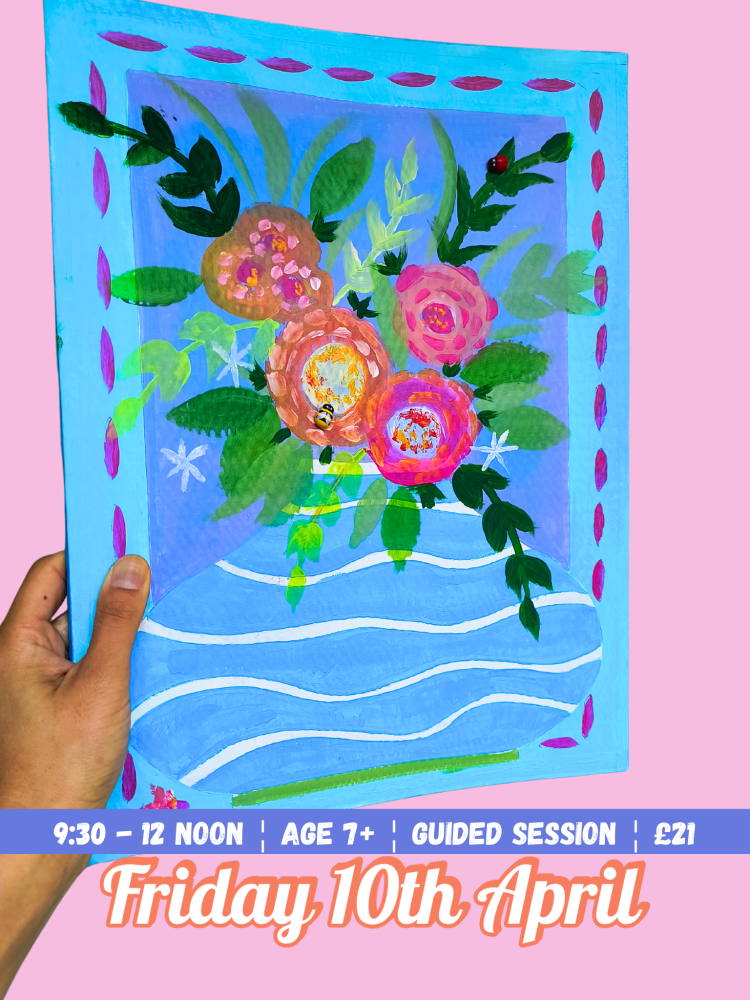 ðŸŽ¨ðŸžðŸŒ¼ Spring Blooms & Buzz Floral Vase Painting Workshop Friday 10th April 09:30am-12noon ðŸŒ¼ðŸžðŸŽ¨