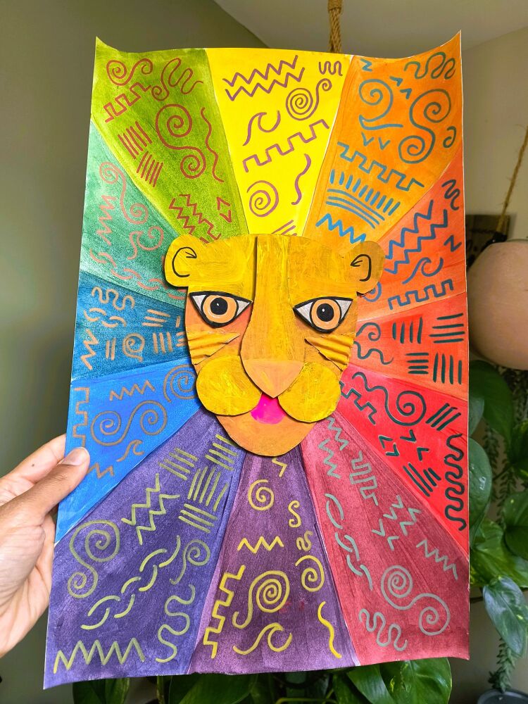 Create a Rainbow Lion!