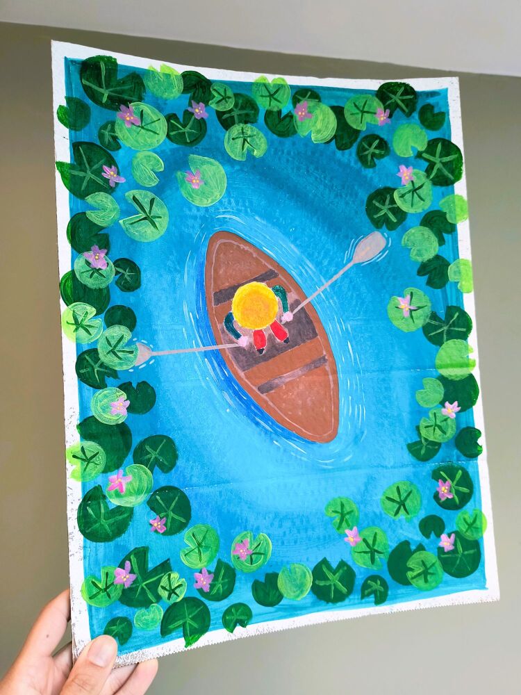 Rowing Through Lilies Painting Workshop for Kids