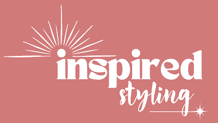White Inspired Styling logo on pink background