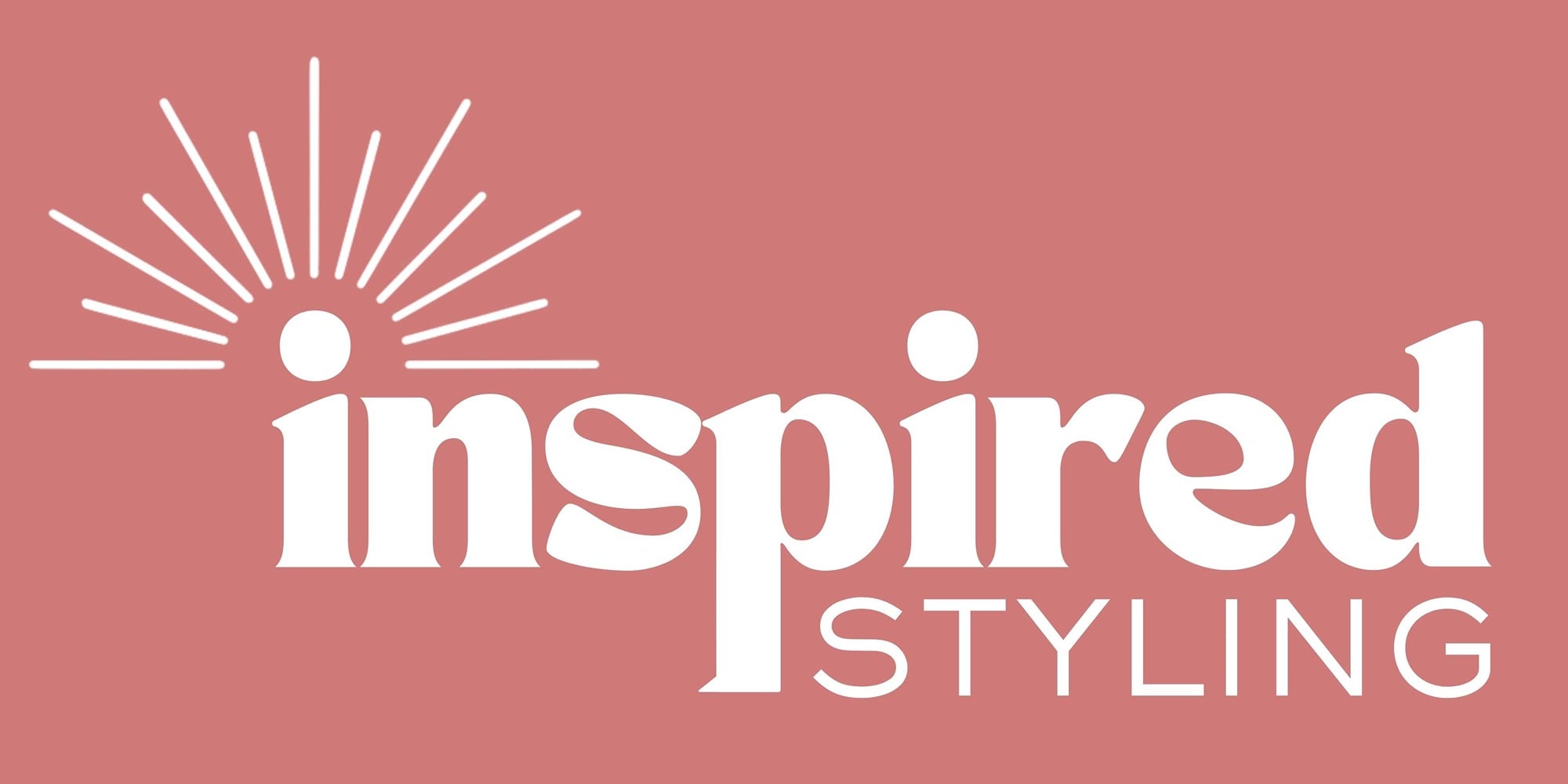 White Inspired Styling logo on pink background