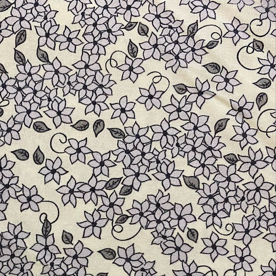 100% Cotton from John Louden - Ditsy Floral on Ivory, per fat quarter