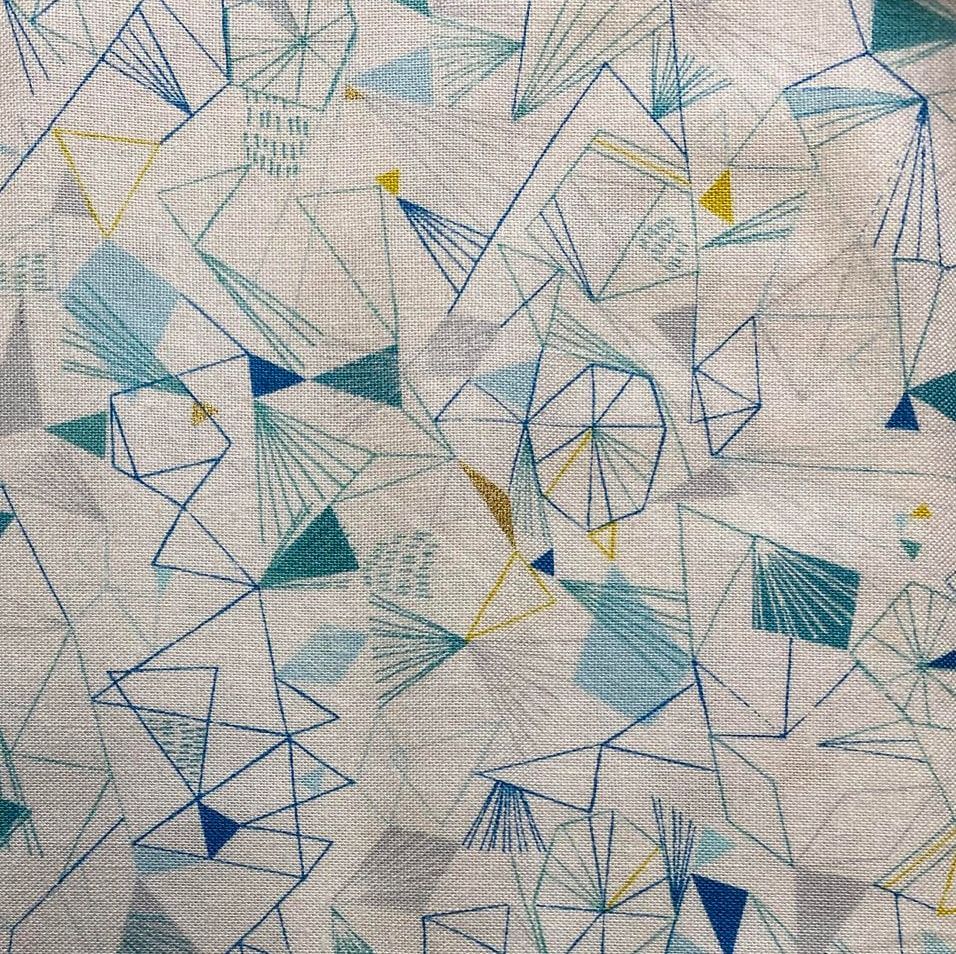 100% Cotton from Dashwood Studios - Norrland Blue on White, per fat quarter