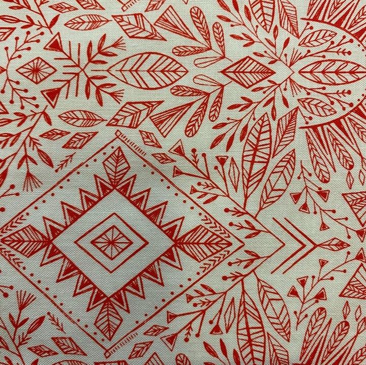 100% Cotton from Dashwood Studios - Slovene - Red on White, per fat quarter
