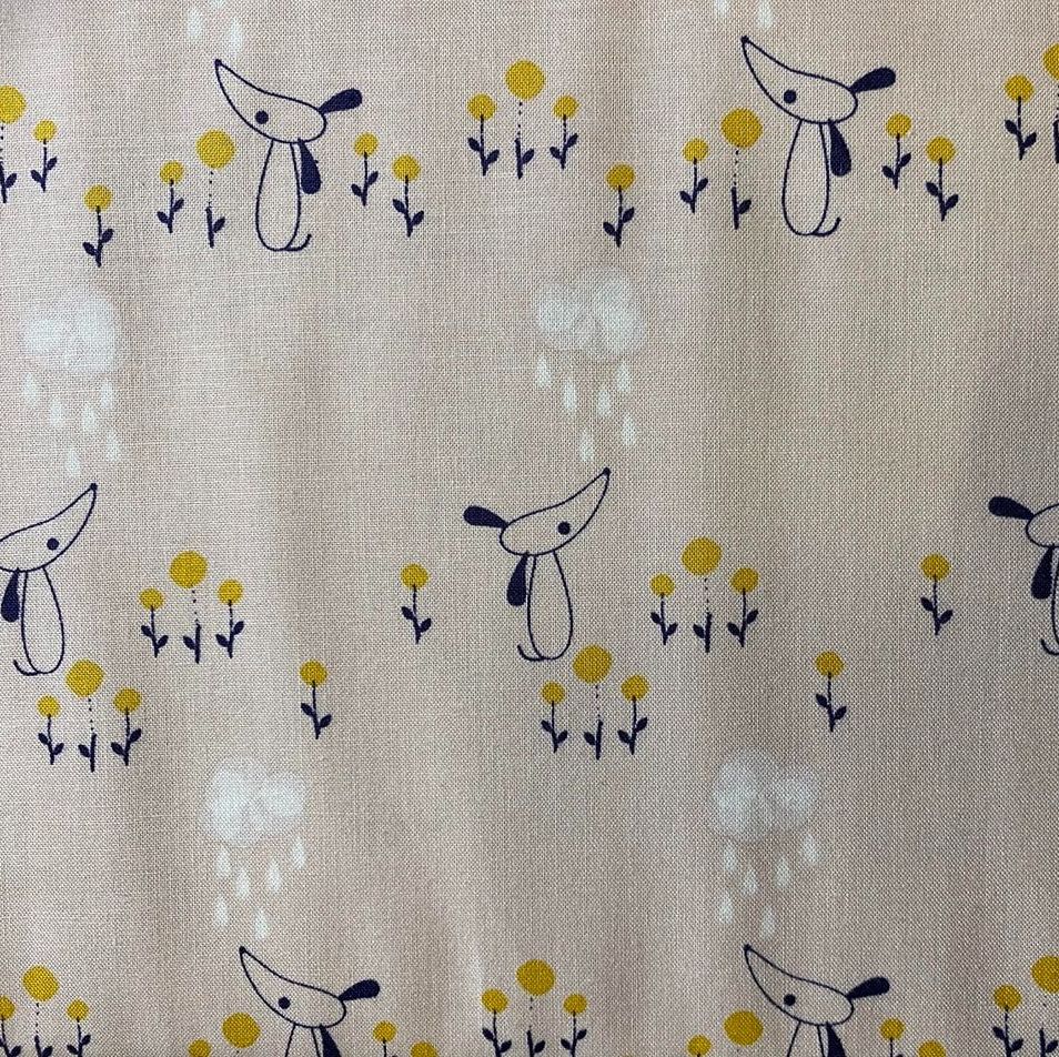 100% Cotton from Dashwood Studios - Autumn Rain - Dogs on Taupe, per fat quarter