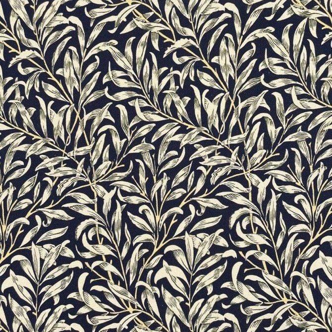 100% Cotton from Craft Cotton Co, William Morris - Willow Bough - Navy, per half metre