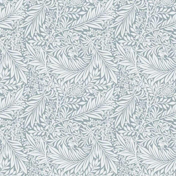 100% Cotton from Craft Cotton Co, William Morris - CC480 Larkspur - Silver, per half metre