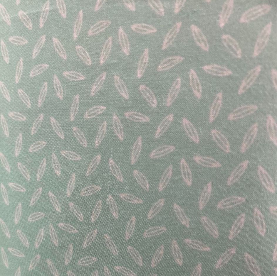 100% Cotton from Threaders - Cotton Tail - Cotton Leaf on Light Blue, per fat quarter