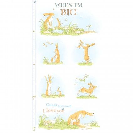 100% Cotton from Clothworks - Guess How Much I Love You Panel, Per Panel