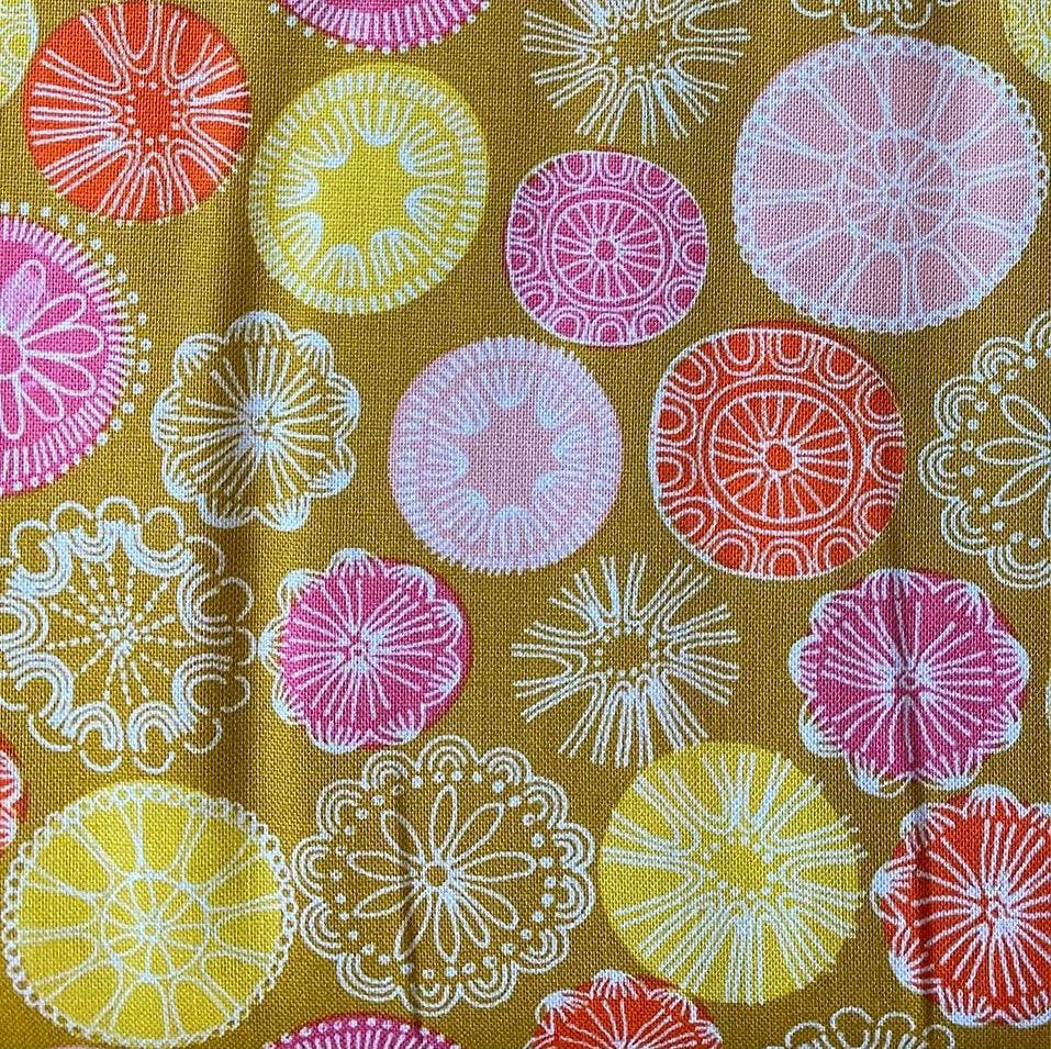 100% Cotton from Dashwood Studios - Cuckoos Calling - Gold, per fat quarter