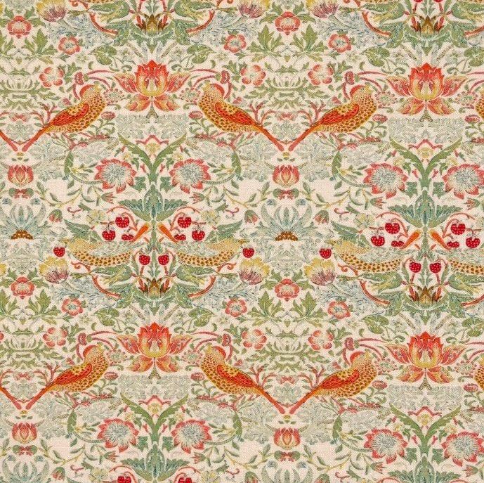 100% Cotton from Craft Cotton Co, William Morris - Strawberry Thief - Rose, per Half Metre