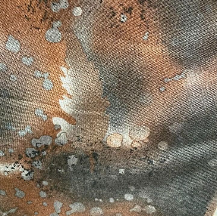 100% Cotton from Littondale - Fossil Fern - Bitter Chocolate 528/N, per fat quarter