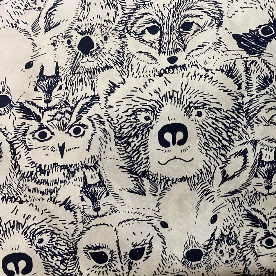 100% Cotton from Art Gallery Fabrics - Menagerie Timberwolf, per fat quarter