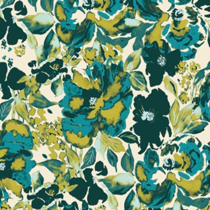 100% Cotton from Art Gallery Fabrics - Fifth Avenue Collection - FAV 95840 Dressing Room Teal - 365, per fat quarter