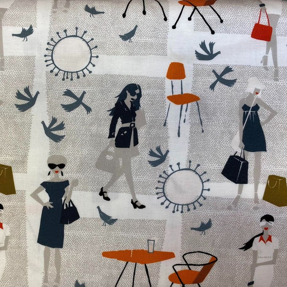 1 Cloud 9 - 100% certified Organic, Lisbon Square, Passing Through , per fat quarter