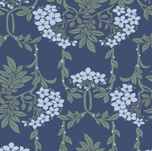 100% Cotton from Liberty of London - Hesketh House - Nouveau Mayflower (5654x), per fat quarter