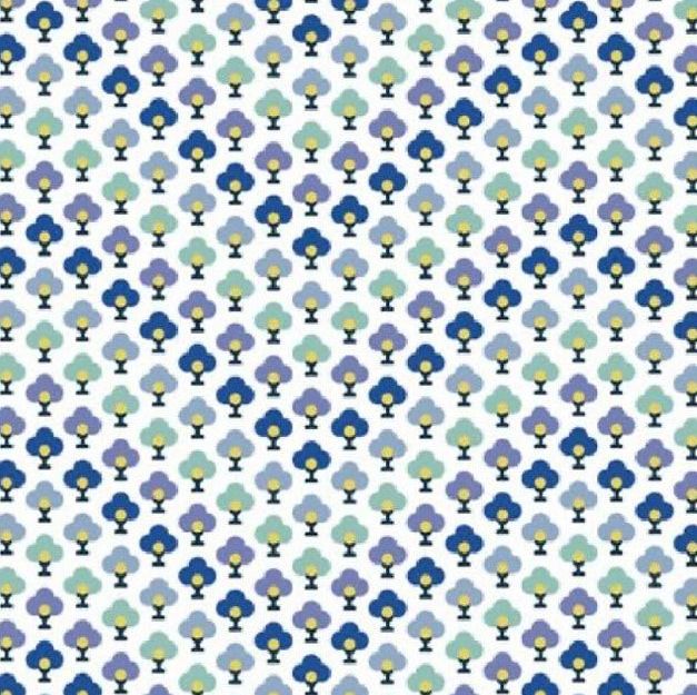 100% Cotton from Liberty of London - Summer House - (Topiary Chevron 5674X), per fat quarter