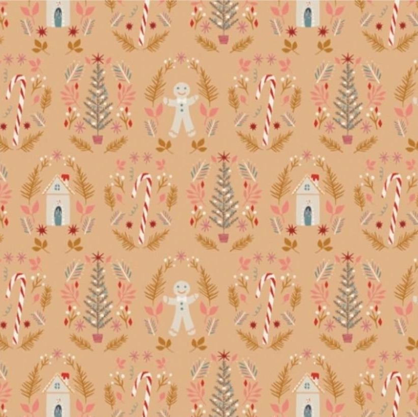100% Cotton from Art Gallery Fabrics - Cosy & Magical - Gingerbread Man, per fat quarter