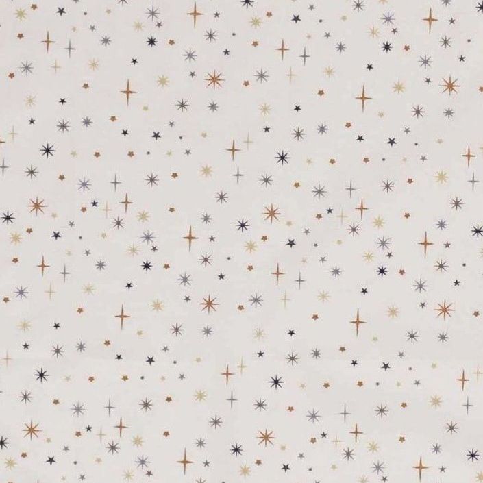 100% Cotton from Stitch It - Festive Blue - Starry Sky on Off White, per quarter piece
