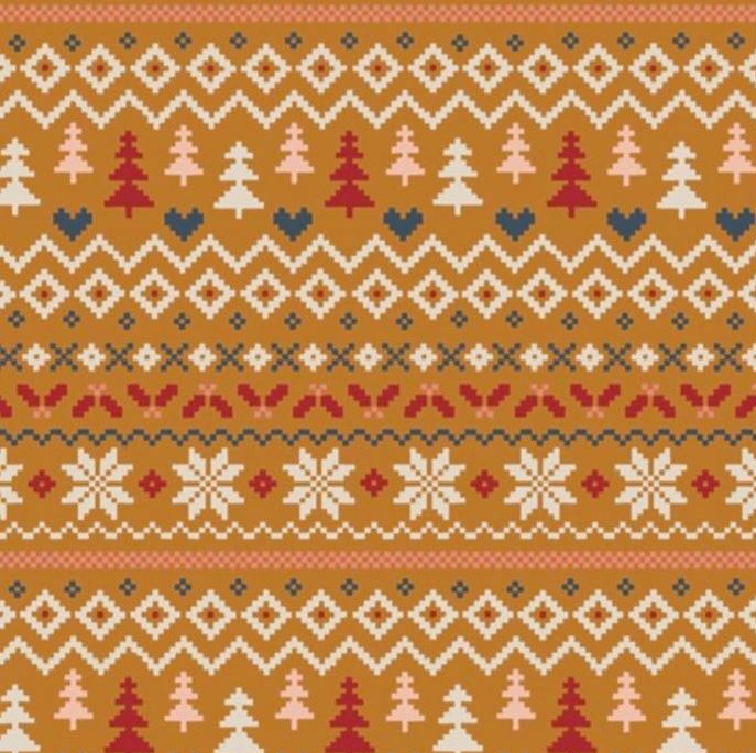 100% Cotton from Art Gallery Fabrics - Cosy & Magical - Argyle, per fat quarter