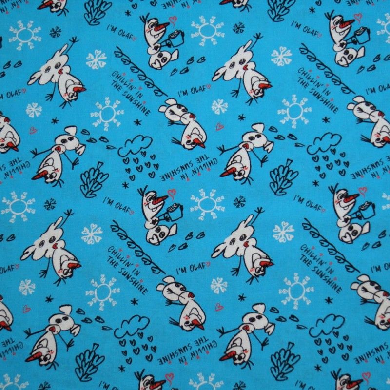 100% Cotton from Disney - Olaf Sketch, per fat quarter