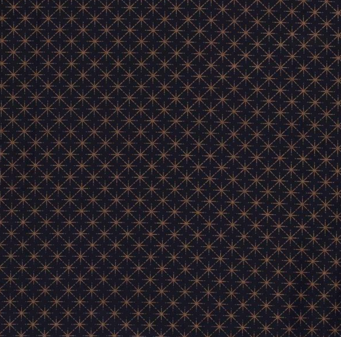 100% Cotton from Stitch It - Festive Blue - Sparkle on Navy, per quarter piece